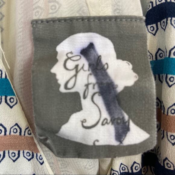 Anthro | Girls From Savoy Gull Wing Striped Dress - Picture 3 of 10